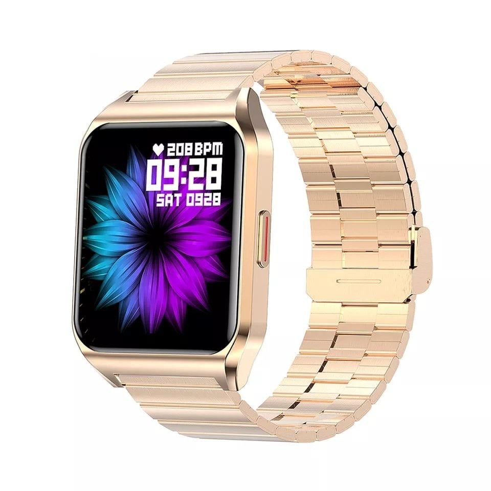 Смарт-годинник Lemfo H60 Pro з тонометром/пульсоксиметром/ дзвінки/температура тіла Gold