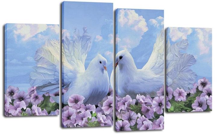 Картина модульна на полотні DK Голуб та голубка 112х75 см (PLM4 34)