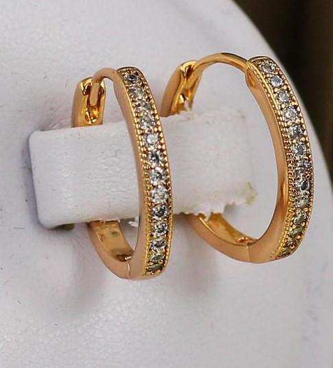 Серьги Xuping Jewelry кольца 1,6 см Золотистый