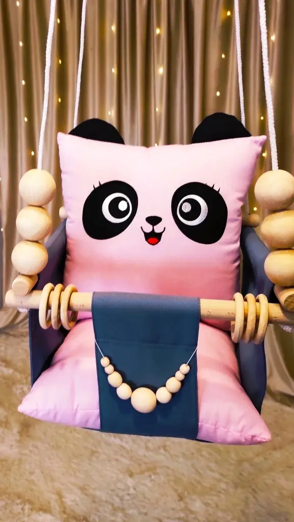 Качели подвесные Pink panda для детей от 6 месяцев 33х33х23 см нагрузкой до 40 кг