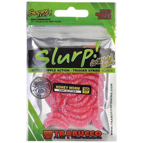 Силиконовая древесная гусеница TRABUCCO Slurp Pink 25x6 мм 30 шт.