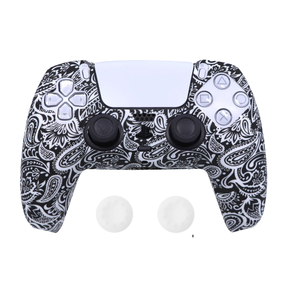 Чехол силиконовый для геймпада PS5 DualSense White Leaf (2107123669)