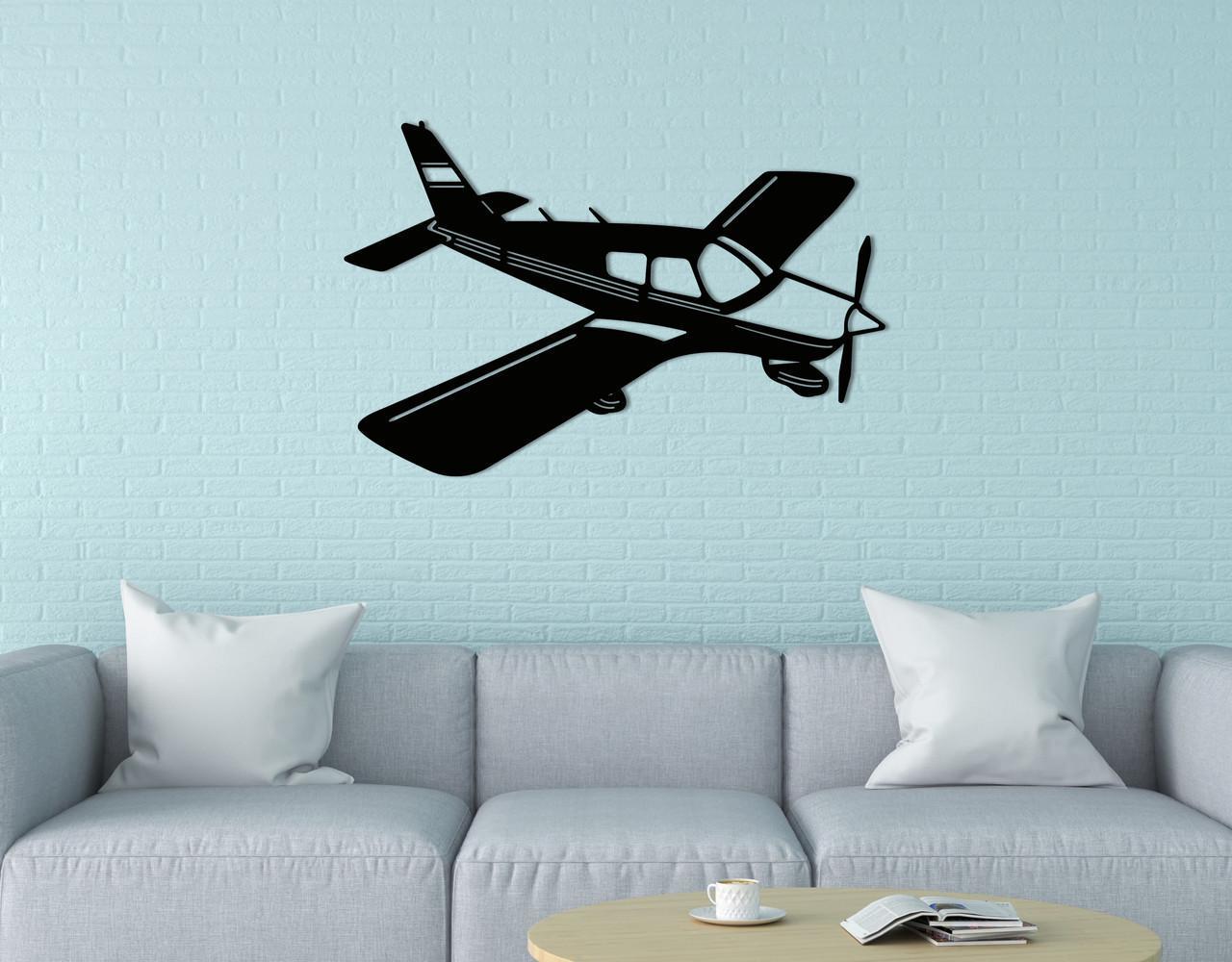 Декоративное панно на стену Upwood Decor Airplane 35х49 см Black (1580036927)