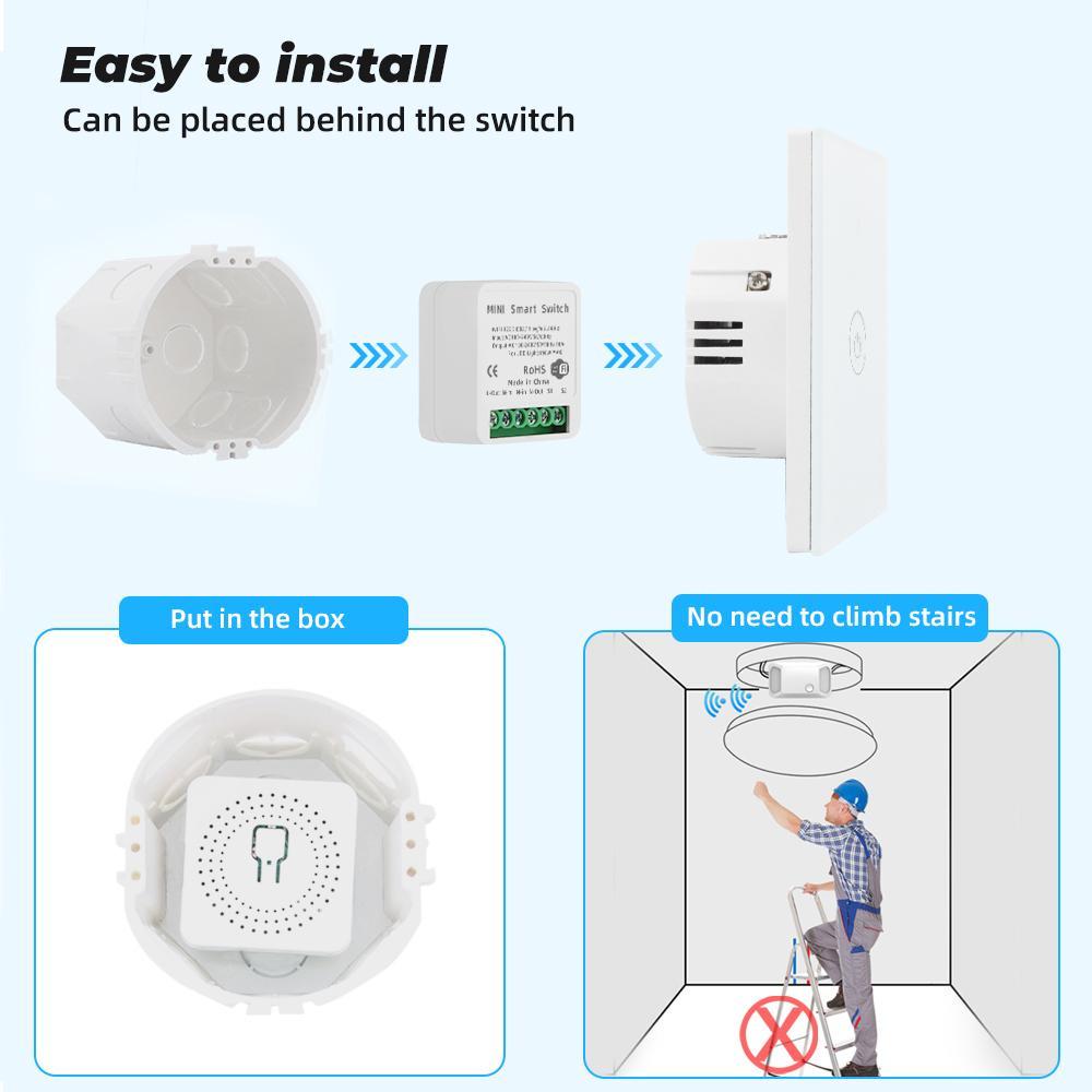 Wifi реле для умного дома MINI Smart Switch 2AVVA-M16 Белый (1008779-White) - фото 3