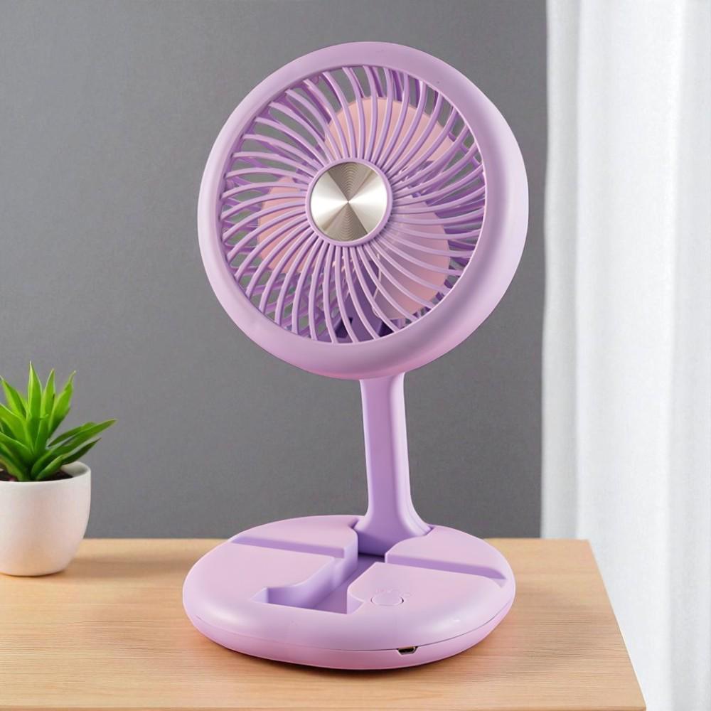 Вентилятор портативний настільний на акумуляторі 400 мАг USB 2 режими тримач для телефону Бузковий (27432467) - фото 1 Вентилятор портативний настільний на акумуляторі 400 мАг USB 2 режими тримач для телефону Бузковий (27432467) - фото 1