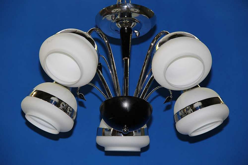 Люстра с плафонами Ray L90947/5 CR+FGD (IR005838) Люстра с плафонами Ray L90947/5 CR+FGD (IR005838)