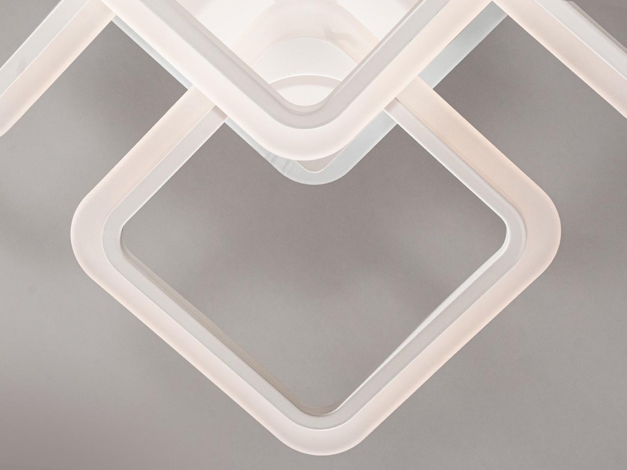 Люстра светодиодная в спальню с пультом и подсветкой A8060-4+1WH-LS 100W на 14 м2 Белый (1436485305) - фото 2