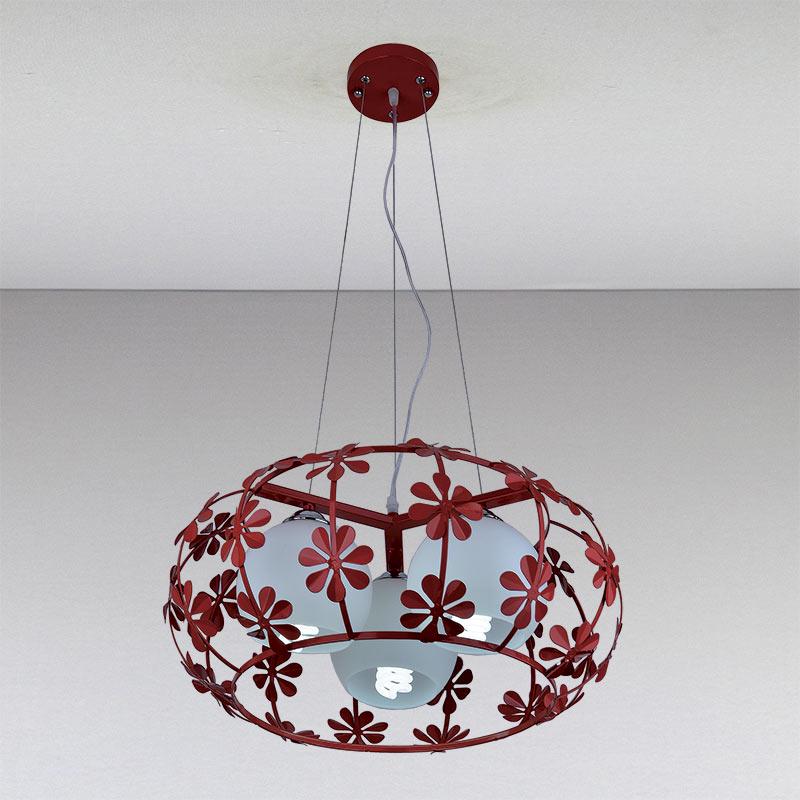 Люстра подвесная Light House LS-11033-3 Красный (7952)