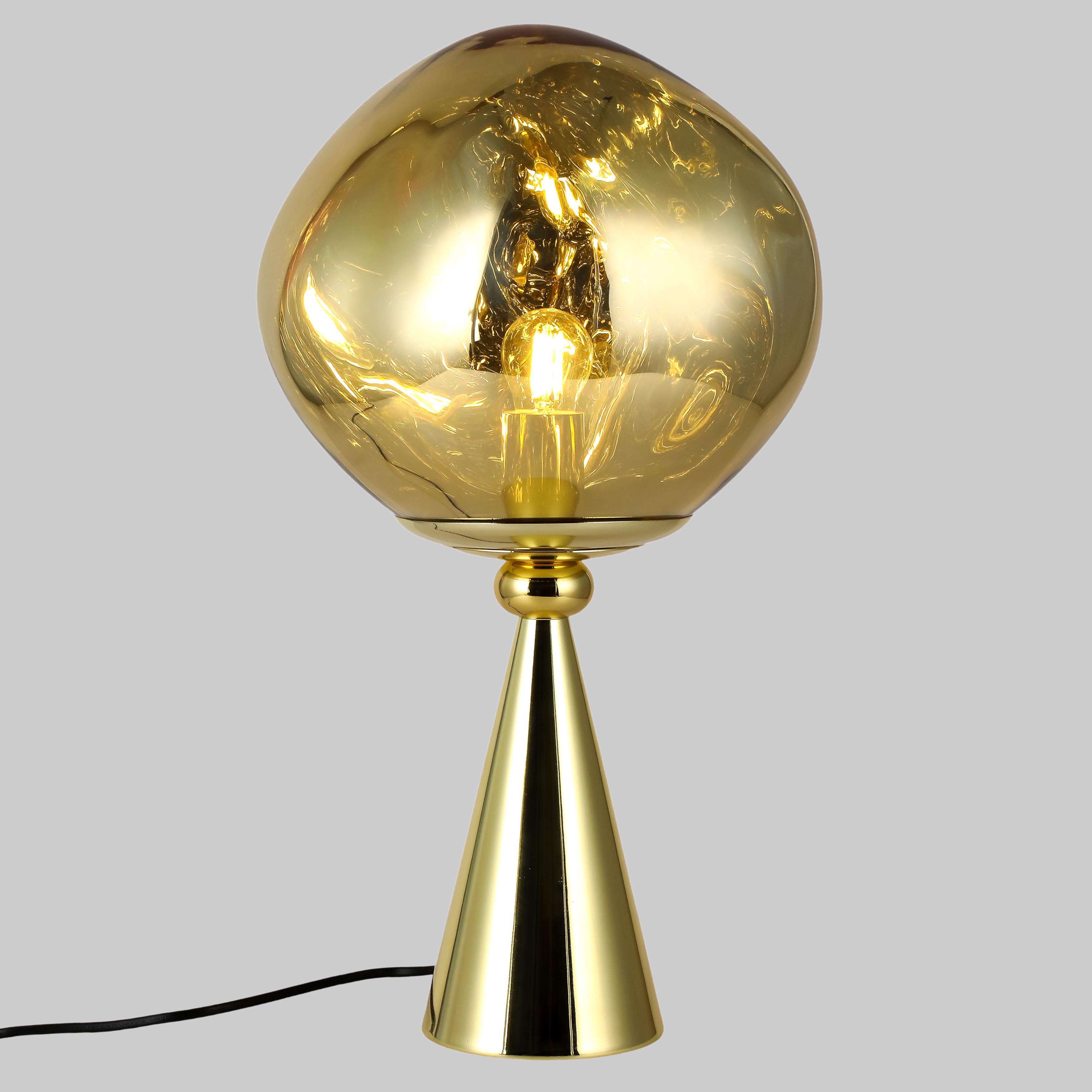 Лампа дизайнерська Melt з плафоном 28 см Золотистий (93-T01-1)