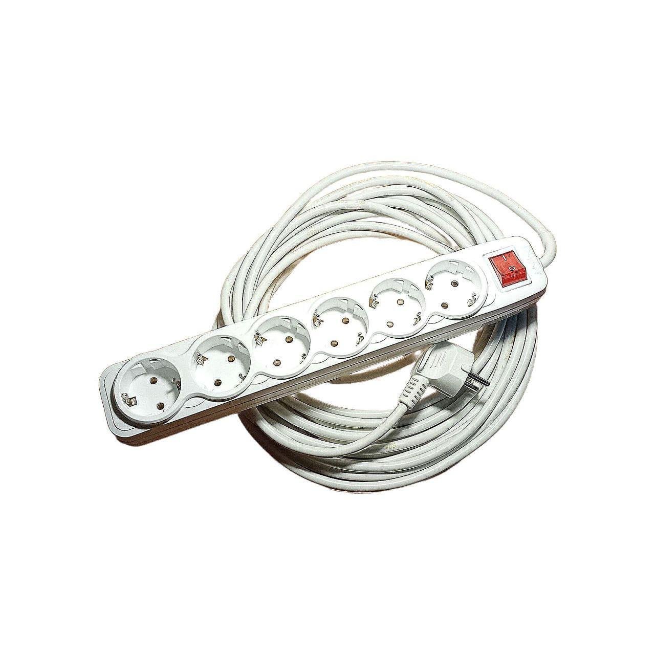 Удлинитель Sokol 6 розеток с заземлением и выключатель ПВС 3х1,5 мм2 3 м (7.5.1.166322)