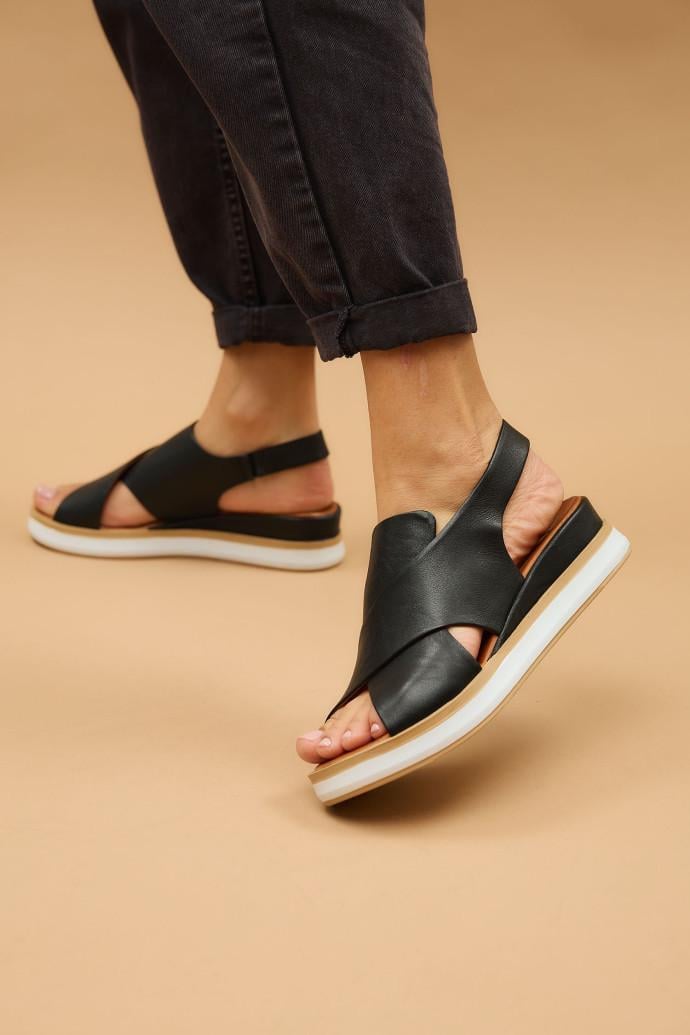 Босоножки женские LONZA кожаные р. 37 Черный (197639)