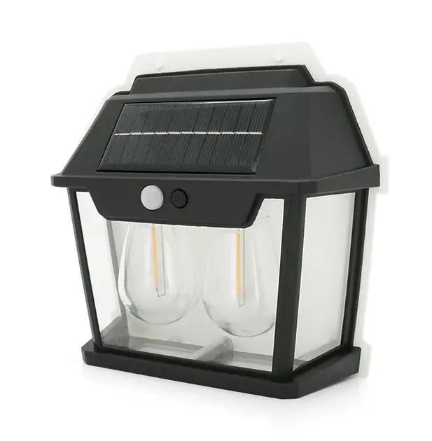 Фонарь уличный с солнечной панелью и датчиком движения 2 лампочки (HW-999-2)