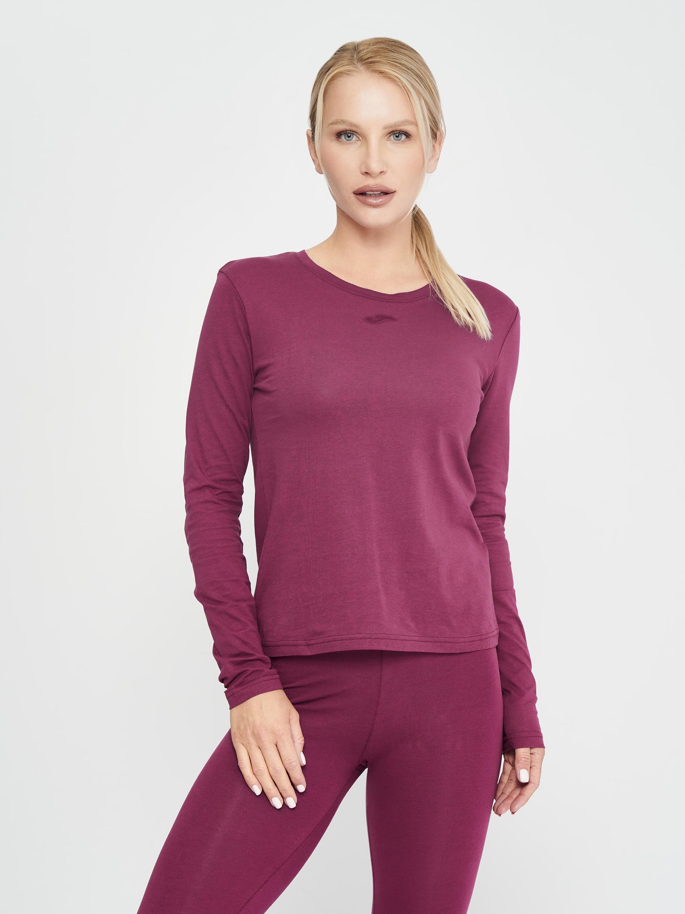 Реглан Joma 901611.651 Organic Long Sleeve T-Shirt S Burgundy (8445456181262)