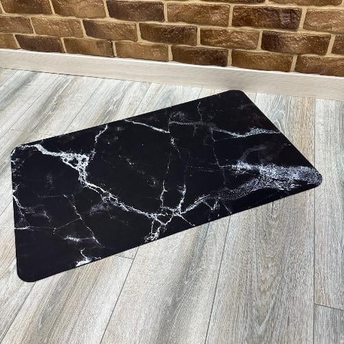 Коврик антискользящий Marmur диатомитовый 80х50 см Черный (KD015Marmur8050) Коврик антискользящий Marmur диатомитовый 80х50 см Черный (KD015Marmur8050)