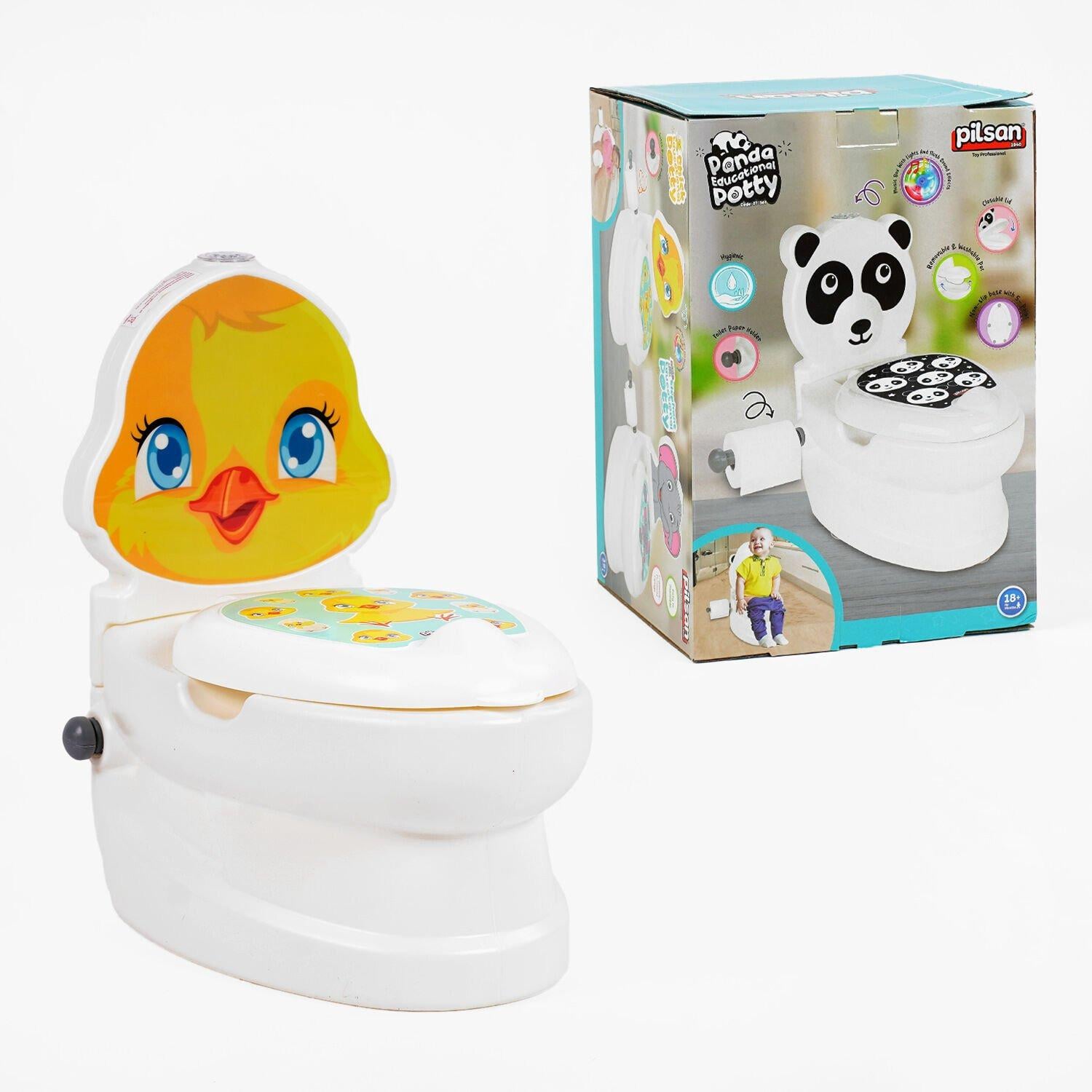 Горшок детский Pilsan Утенок со спинкой|съемной чашей (27729219)