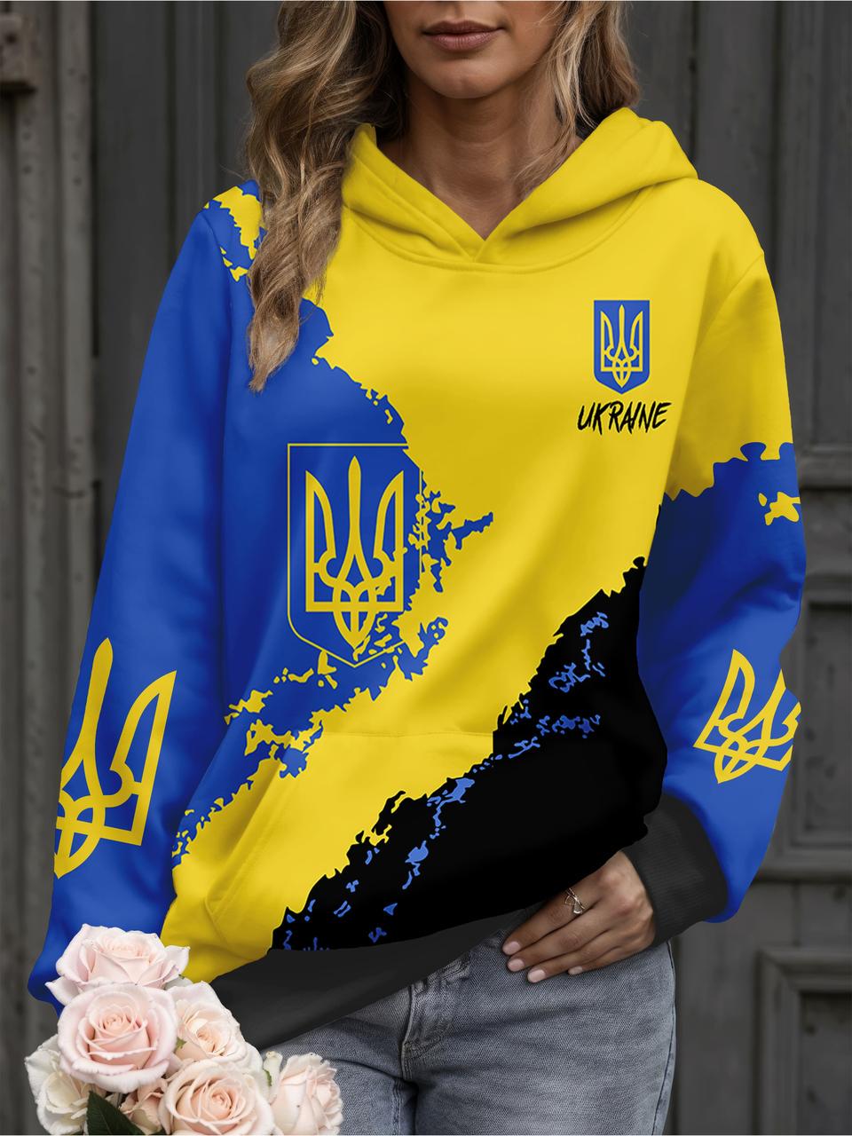 Худі жіноча Хіт S Синій/Жовтий (11298)