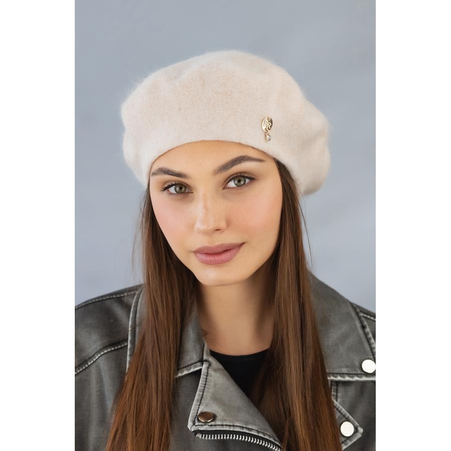 Берет женский с шерстью кролика Braxton 5165 one size Кремовый