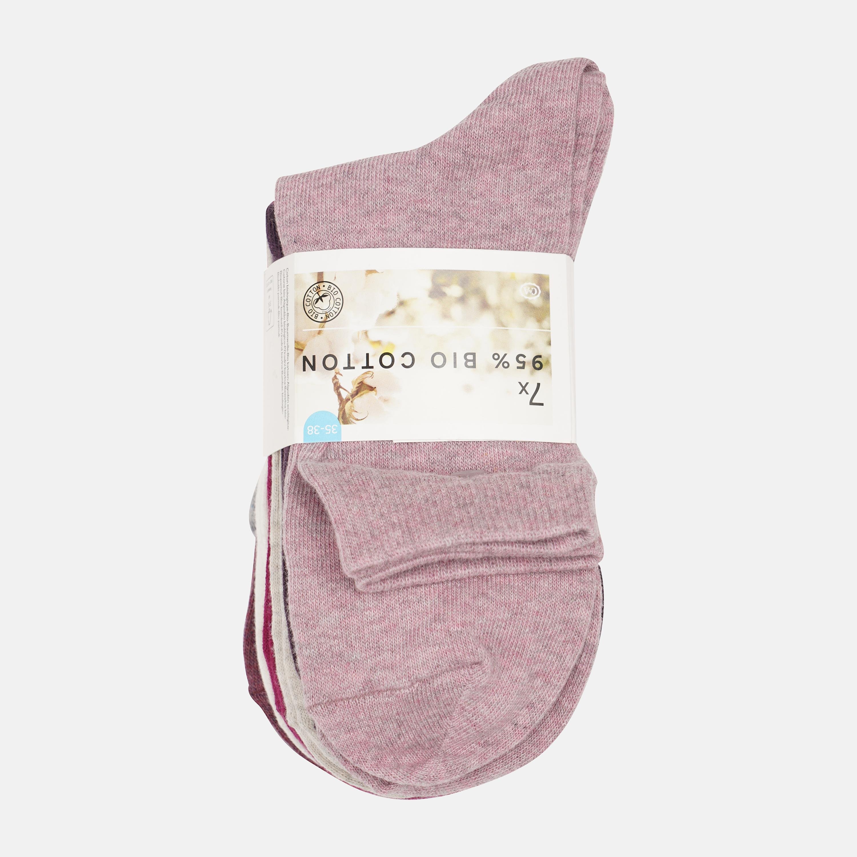 Носки C&A 7 пар р. 35-38 Фиолетовый/Белый/Серый (2244679840400)