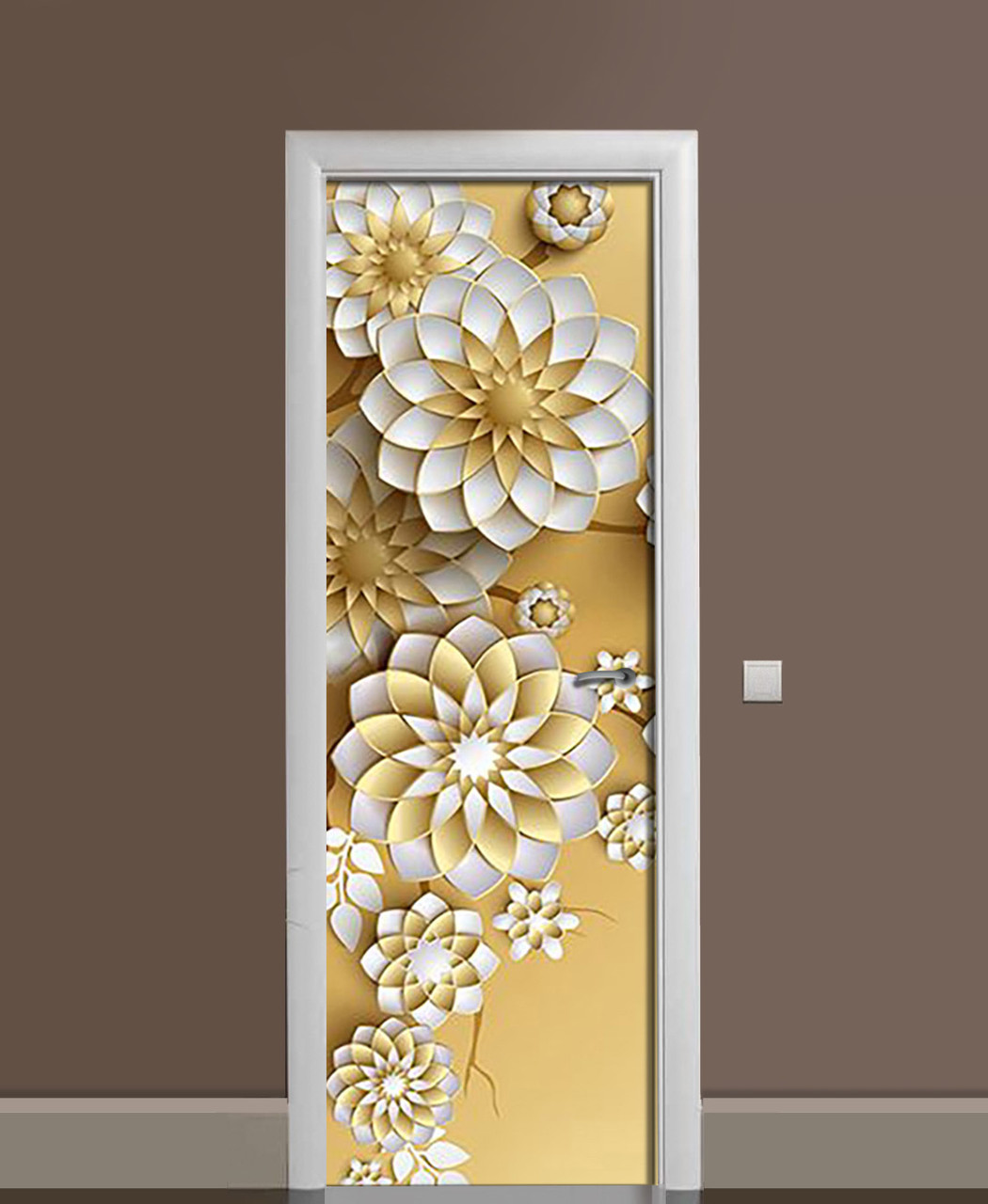 Наліпка 3D на двері Zatarga "Паперове мистецтво" вінілова 650х2000 мм