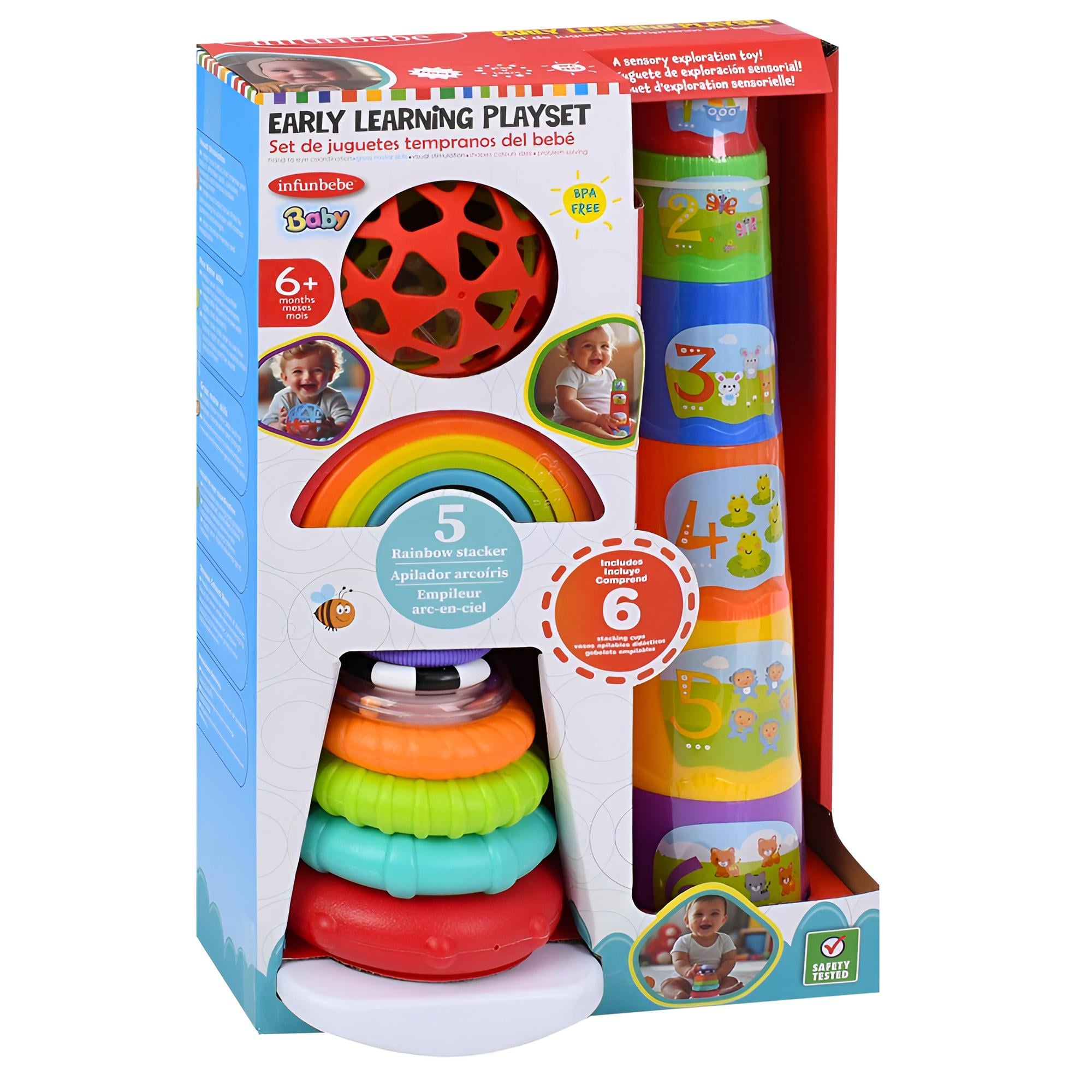 Набор развивающих игр Infunbebe пирамида/башня/радуга (PL12345-PL1100-PL201W-PL2)