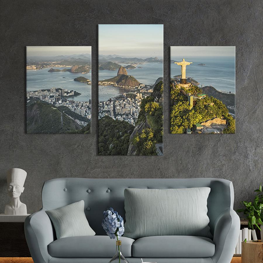 Картина для интерьера Волшебный вид на Рио-де-Жанейро 66x40 см (368-32)