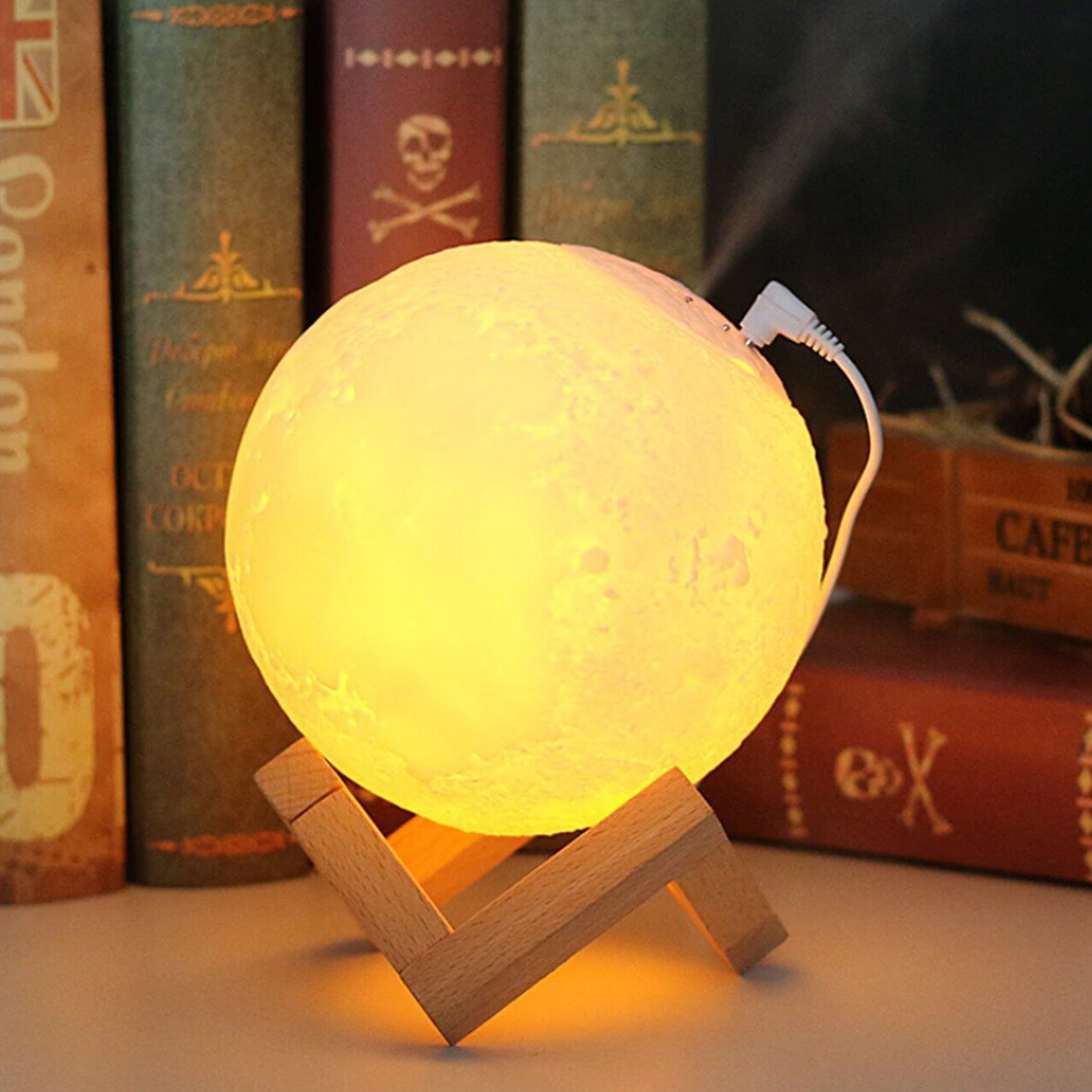 Увлажнитель воздуха ночник Луна 3D от USB 15 см 5 цветов IP44 Увлажнитель воздуха ночник Луна 3D от USB 15 см 5 цветов IP44