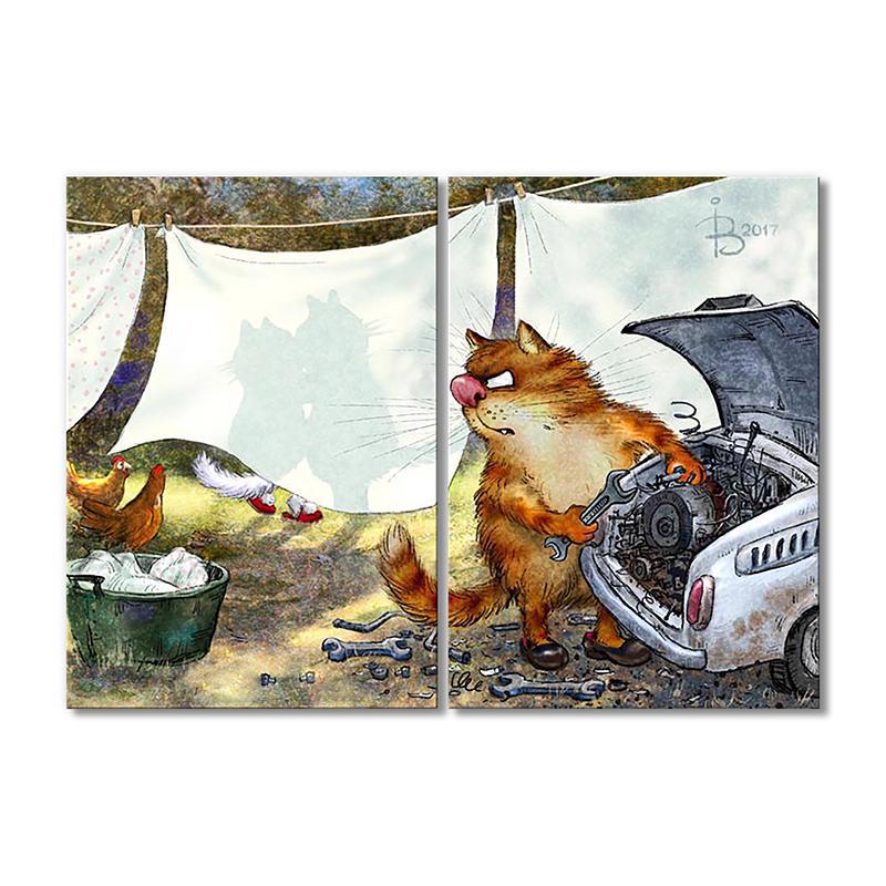 Модульная картина Подозрения почтовый роман 50x75 см