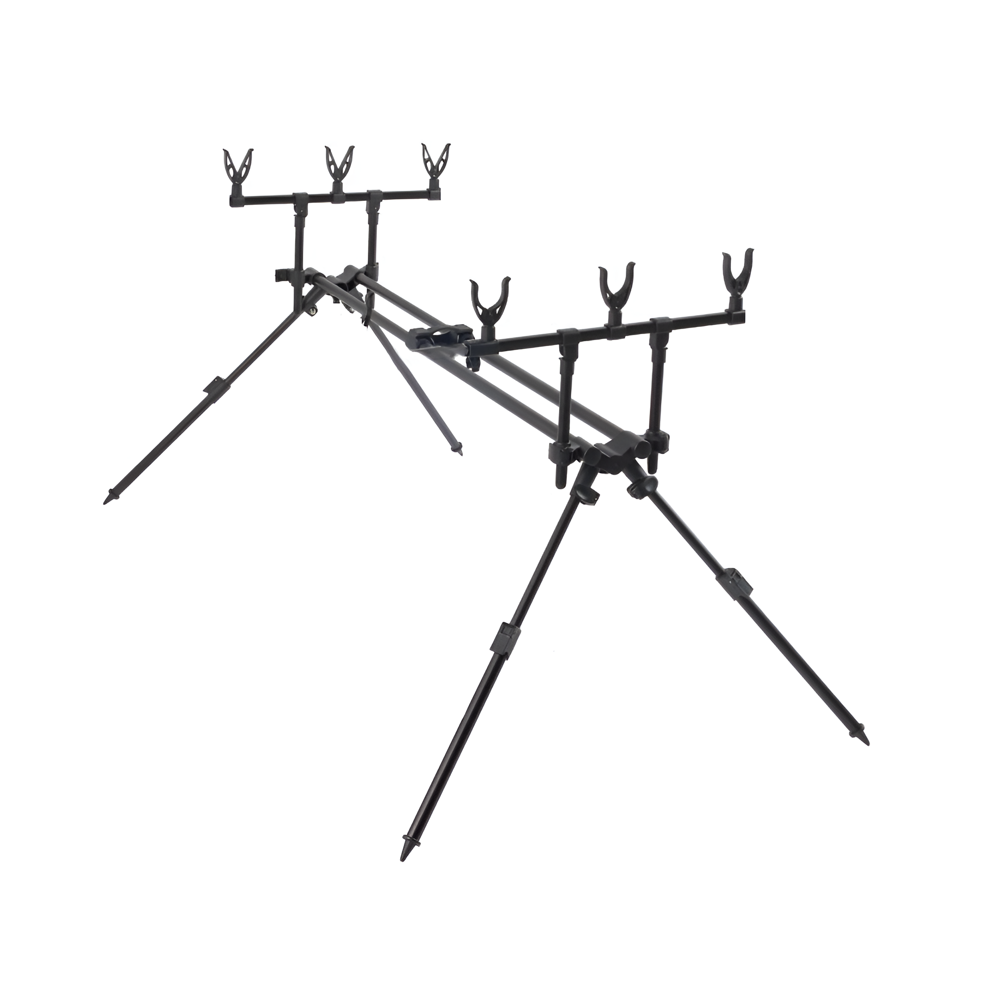 Подставка для удилища Sams Fish Twin Carp 3 спиннинга раскладная 65-120 см Черный (26500223)