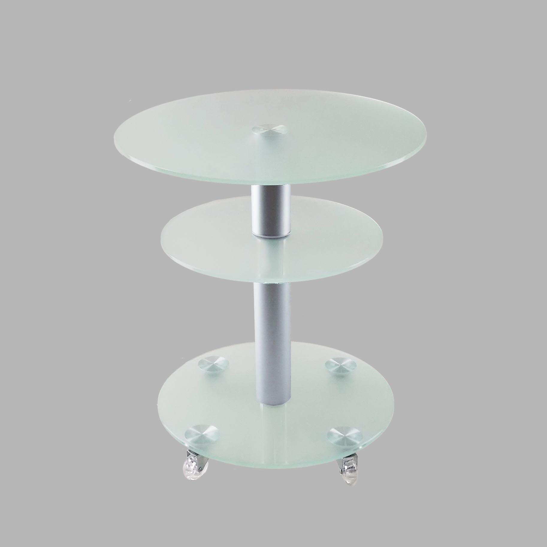 Стол журнальный стеклянный Commus Bravo Standart K sss-alm60 Белый (444420262) - фото 2