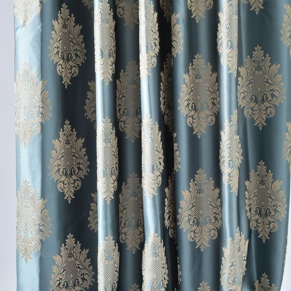 Ткань портьерная жаккардовая IDEIA Торонто V-805 2,9 м Бирюзовый/Золотой (2200004247946)