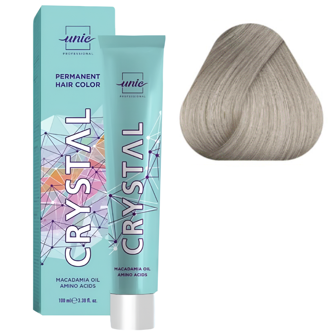 Крем-фарба для волосся Unic Crystal 100 мл T10/11 Попелястий (1923329408)