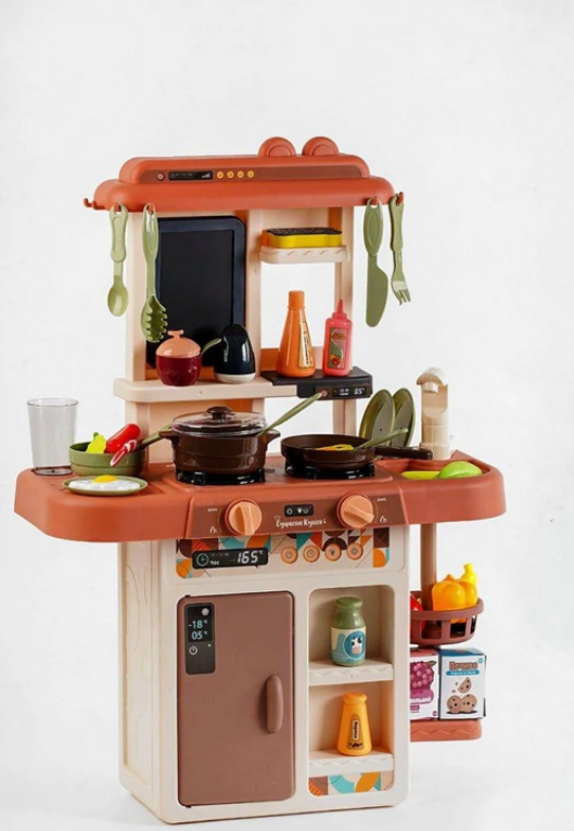 Детская кухня с кастрюлями и посудой Fun Game 92015 интерактивная со светом/течет вода/пар (2695875629)