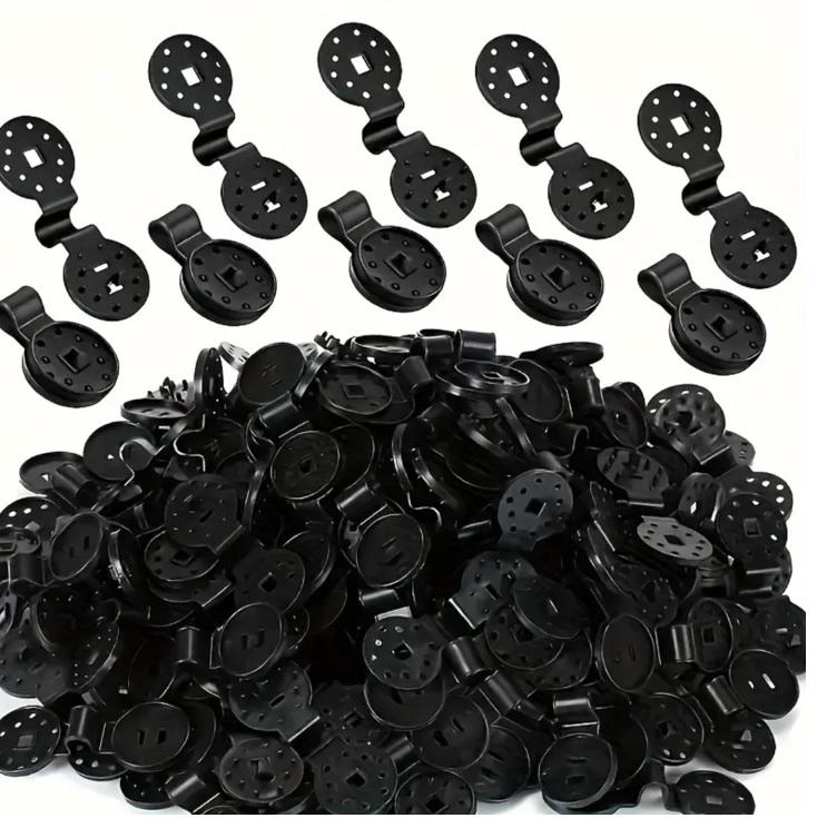 Кліпси для кріплення затіняючої сітки круглі з фіксатором 50 шт. (kl-50)