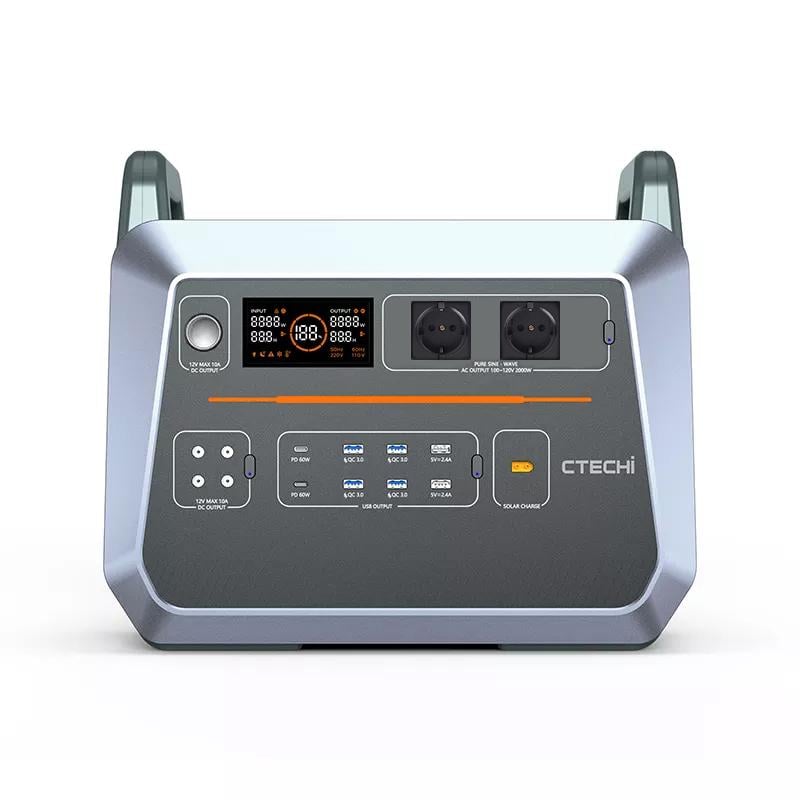 Портативная зарядная станция CTECHi ST2000 LiFePo4 2000 Вт