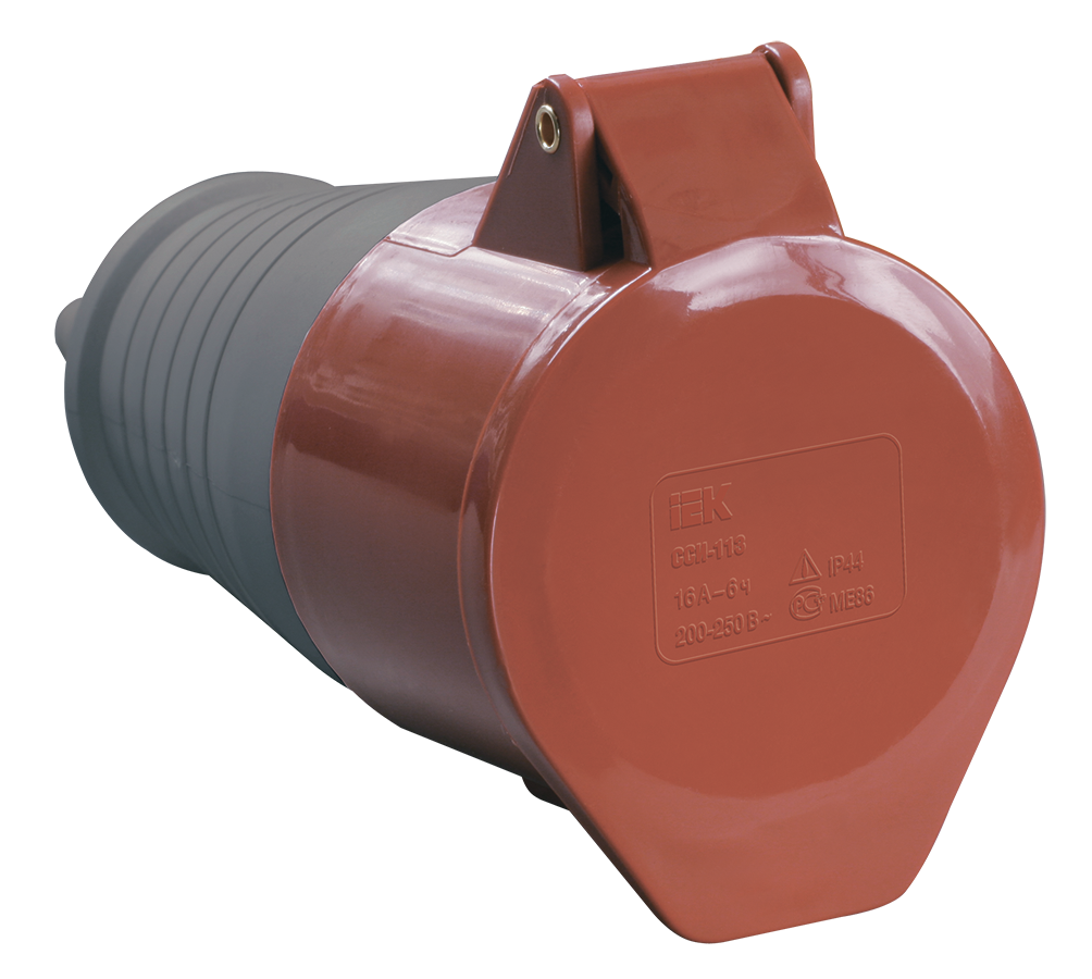 Силовая розетка UEC ЗСИ-215 3P+N+PE 16А 380 В переносная IP44 Красный (PSR22-016-5)
