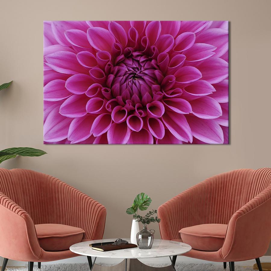 Картина на холсте Розовая хризантема 75x50 см (799-1)