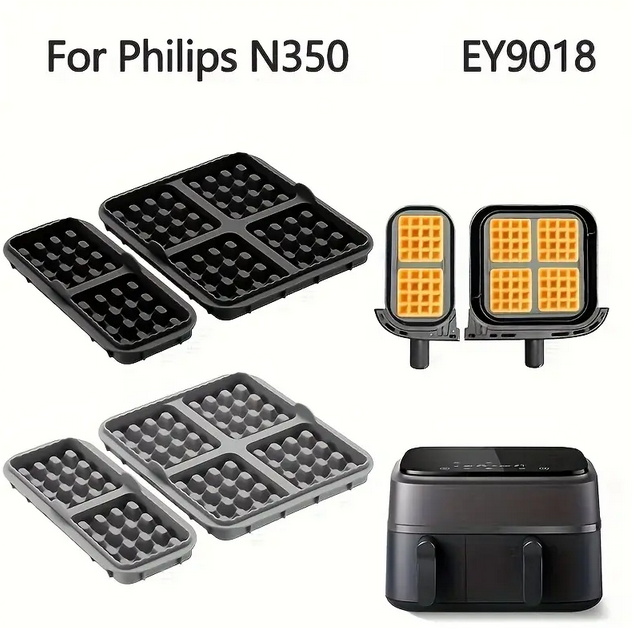 Форма силіконова для вафель у подвійних мультипечах Чорний (SAM-5675) - фото 3