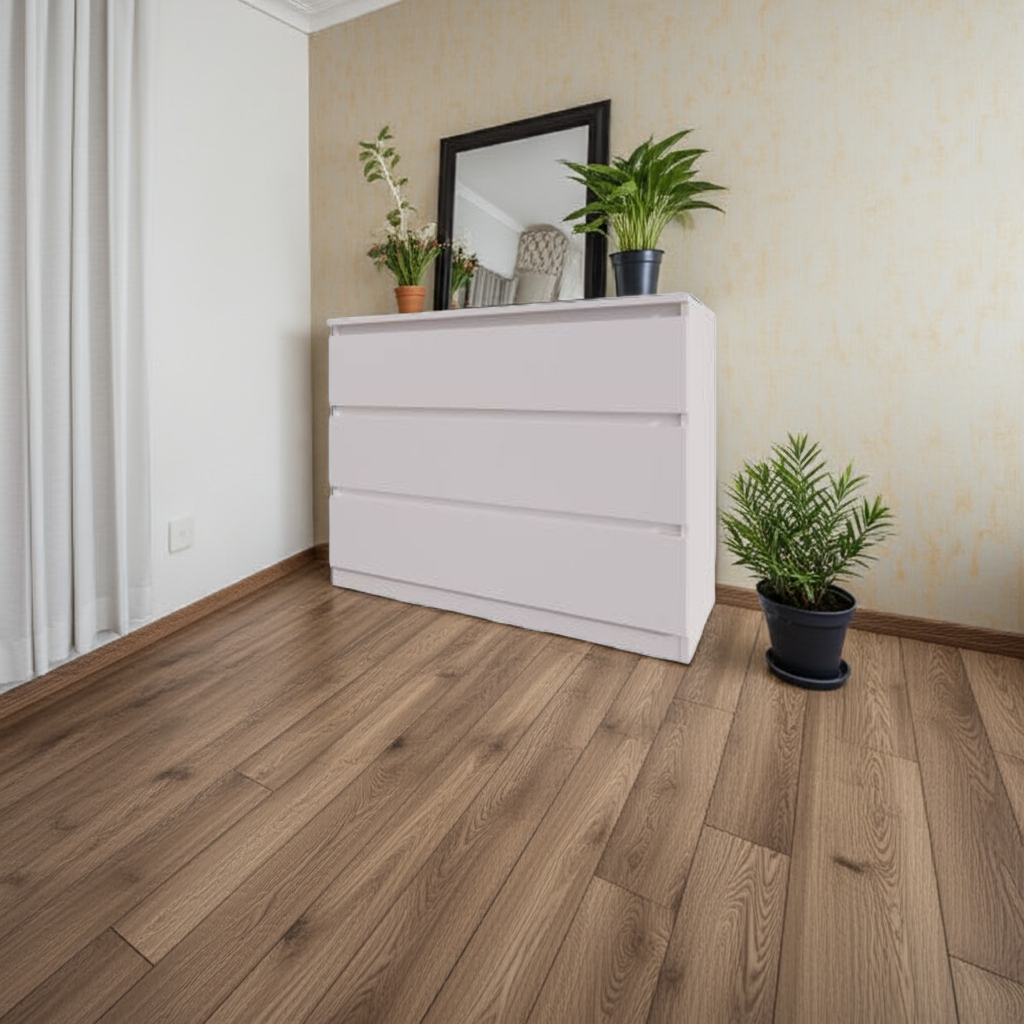 Комод MEBEX на 3 шухляди 100х40х77,4 см Білий (VM3B1000WH) - фото 5