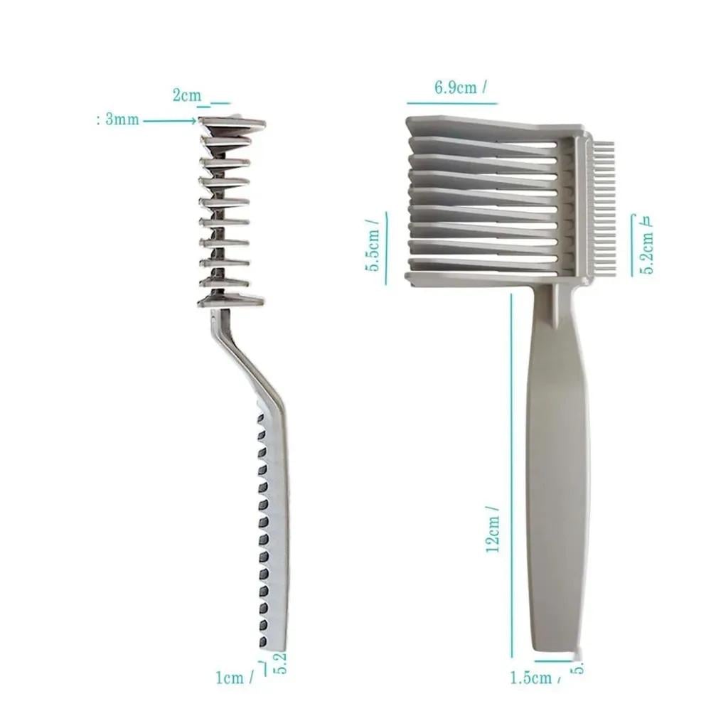 Расческа парикмахерская с ручкой для стрижки волос под машинку с плавным переходом - фото 2 Расческа парикмахерская с ручкой для стрижки волос под машинку с плавным переходом - фото 2
