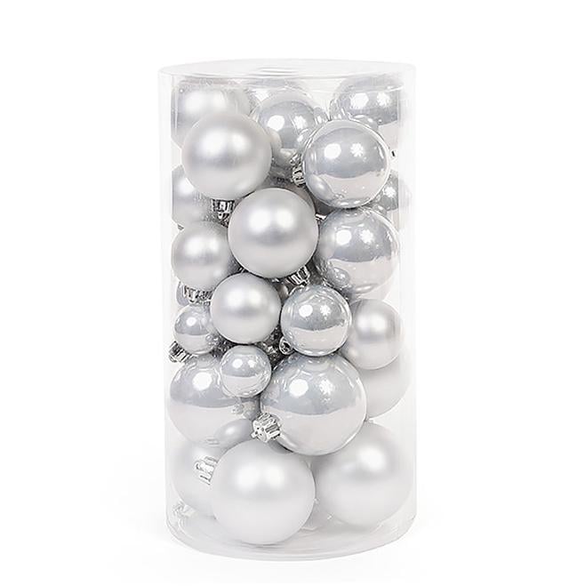 Набор пластиковых новогодних шаров Flora Микс 40 шт. (11618)