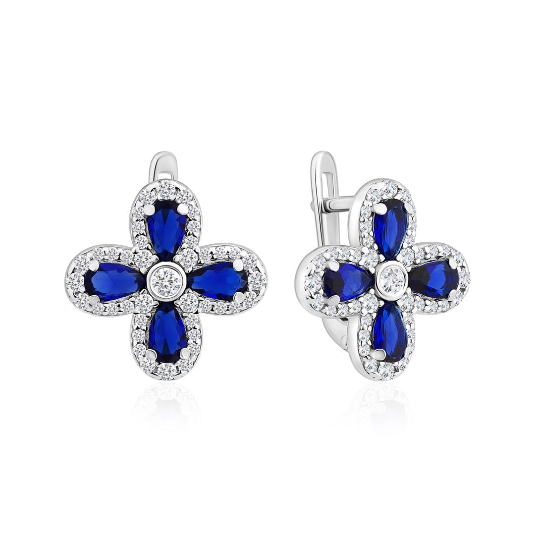 Серьги серебряные Blue Clover Sparkle 925° (20865s)