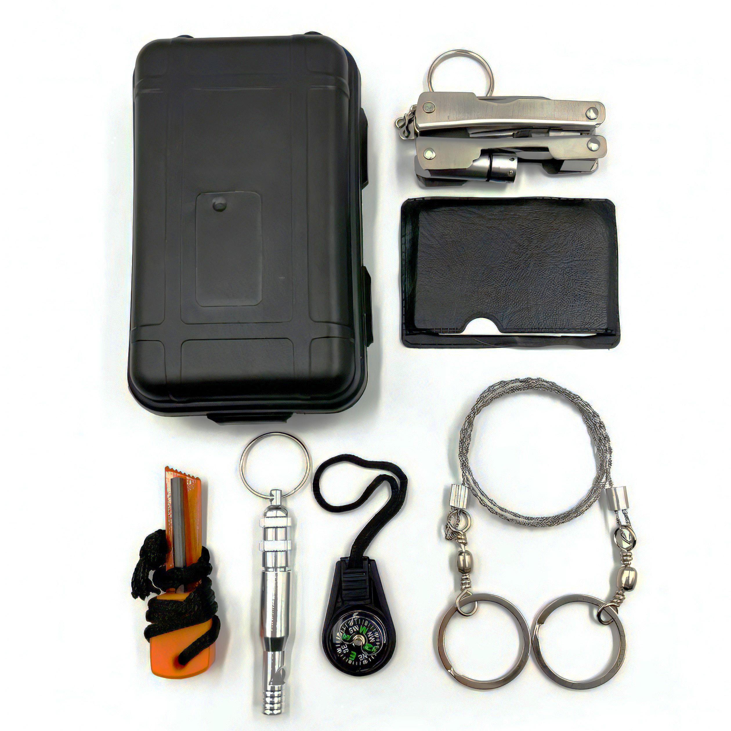 Набор для выживания 28в1 с мультитулами/военный/туристический Черный (11663211)