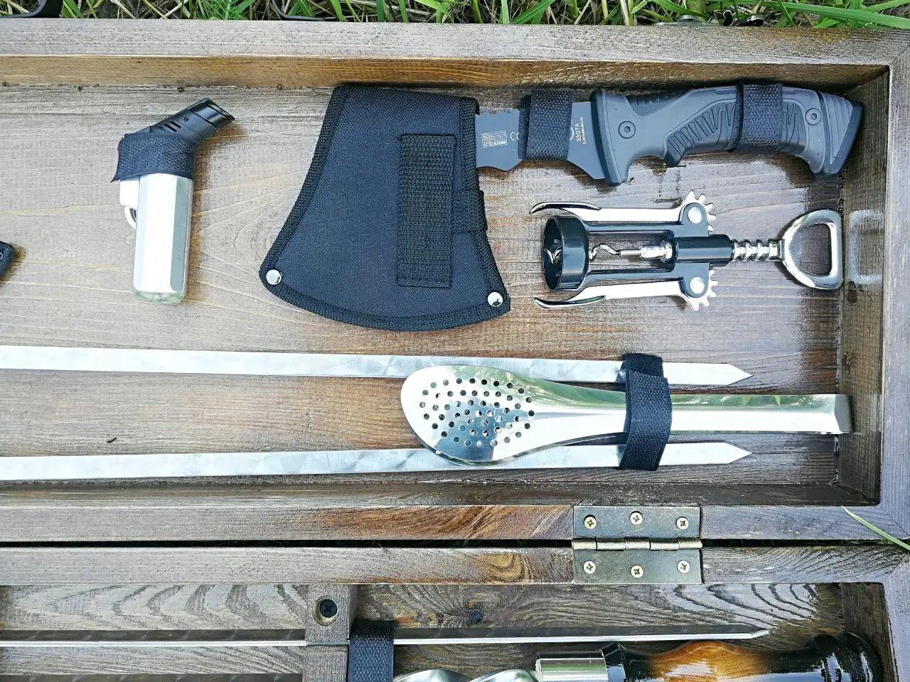 Набор шампуров Гриль-4 в кейсе (10647928) - фото 2 Набор шампуров Гриль-4 в кейсе (10647928) - фото 2