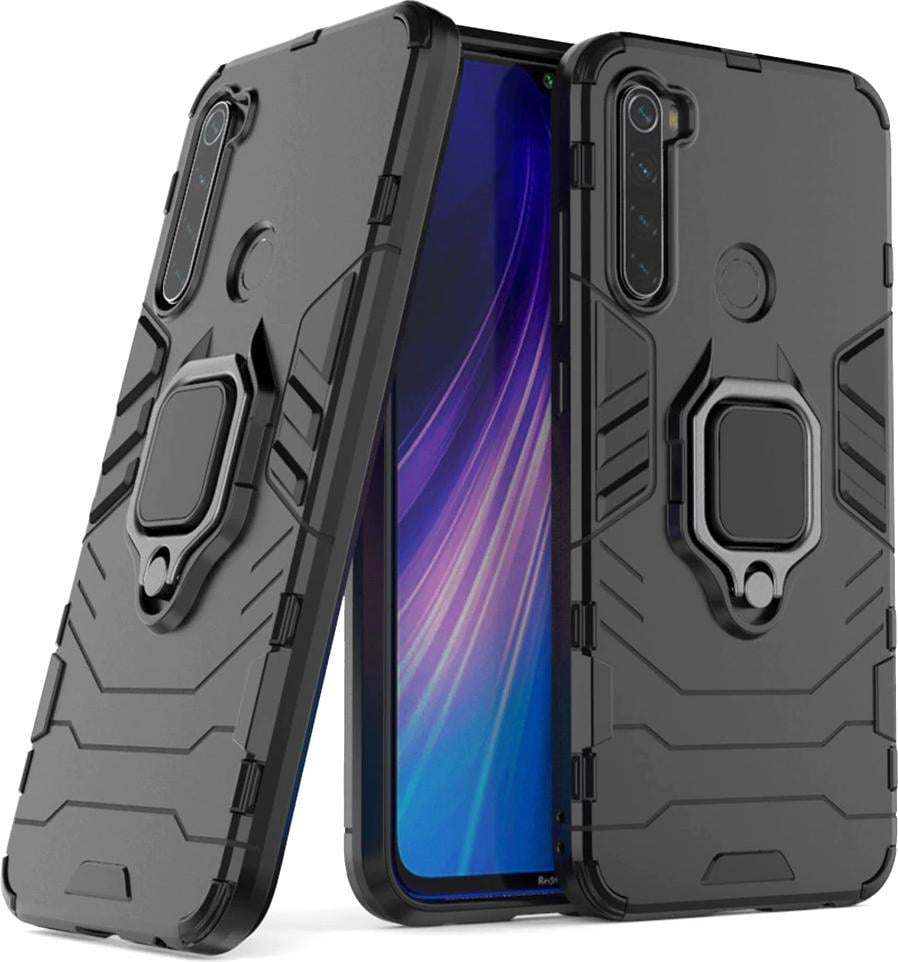 Противоударный чехол Xiaomi Redmi Note 8T (подставка кольцо) Black (10943-2B)