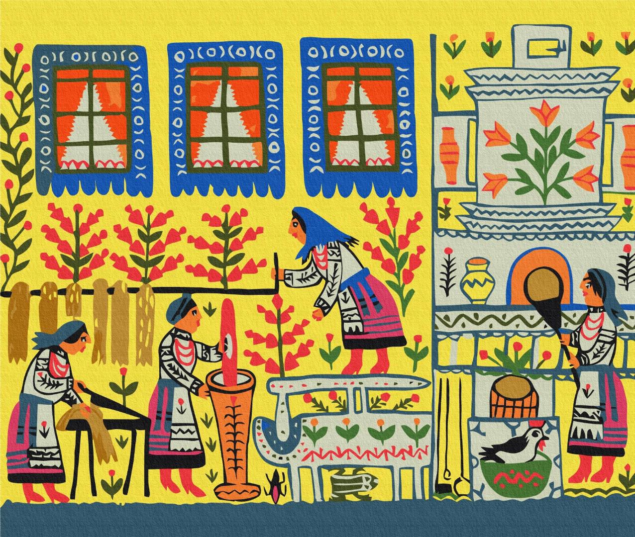 Картина по номерам Brushme Моя хата Моя правда 50x60 см (BS53653L)