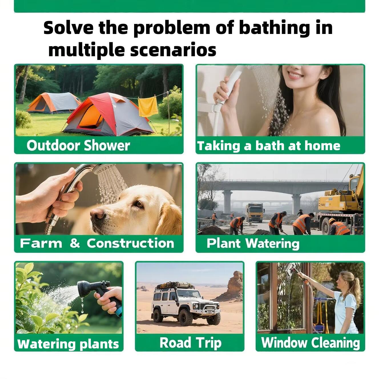 Душ для кемпинга Oeny со светодиодным дисплеем/водонепроницаемый 6000 мАч Grey (Oeny1111) - фото 7 Душ для кемпинга Oeny со светодиодным дисплеем/водонепроницаемый 6000 мАч Grey (Oeny1111) - фото 7