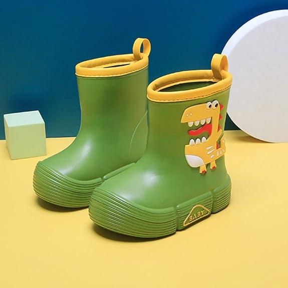 Сапоги детские для мальчиков с Динозавром резиновые водонепроницаемые р. 28 18 см Зеленый (D-0003) - фото 4 Сапоги детские для мальчиков с Динозавром резиновые водонепроницаемые р. 28 18 см Зеленый (D-0003) - фото 4