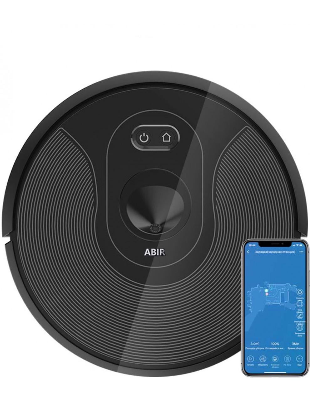 Робот-пылесос Abir X6 с баком для воды и управление приложением 2600 мАч Черный (122600) - фото 2 Робот-пылесос Abir X6 с баком для воды и управление приложением 2600 мАч Черный (122600) - фото 2