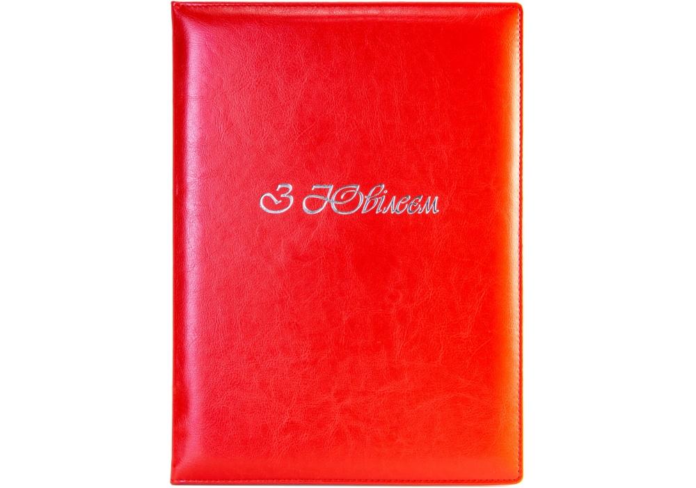 Папка тиснения Optima Nebraska с Юбилеем Красный (O36048-03)