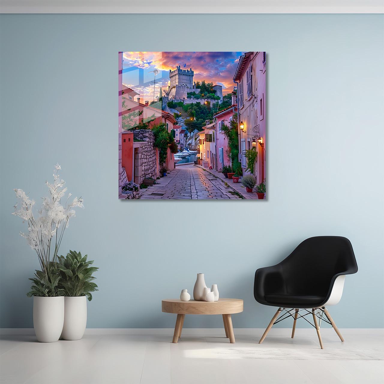 Картина на стекле NovellaPrint Район у крепости 90х90 см (591.3)